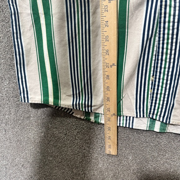 VTG Links Edition Button‎ Up Shirt Men XL Retro Striped Short Sleeve Cotton - Picture 7 of 11